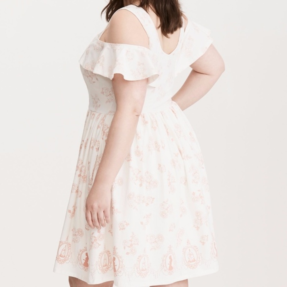Beauty and the Beast cold shoulder dress